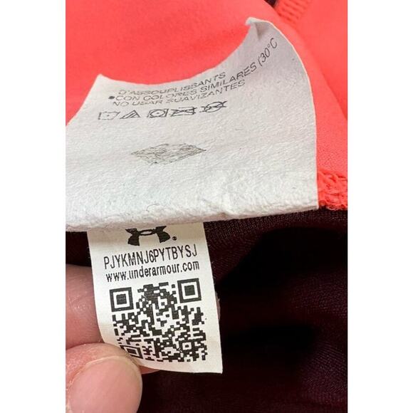 Under Armour Project Rock Women's Leggings Size Medium - Coral/Maroon - Picture 6 of 7
